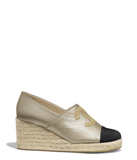 chanel espadrilles wedge|authentic Chanel espadrilles.